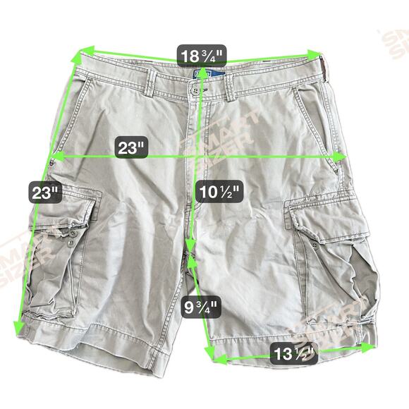 Polo Ralph Lauren Shorts Mens 38 Khaki Green Cargo Polo 67 Chino 100% Cotton - Picture 6 of 16